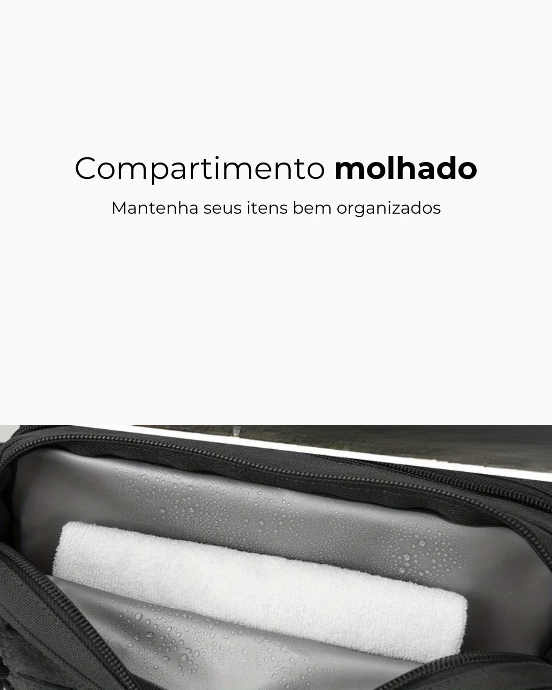 Organizador Tático de acessórios Impermeável - Diversas reparticões e bolso molhado