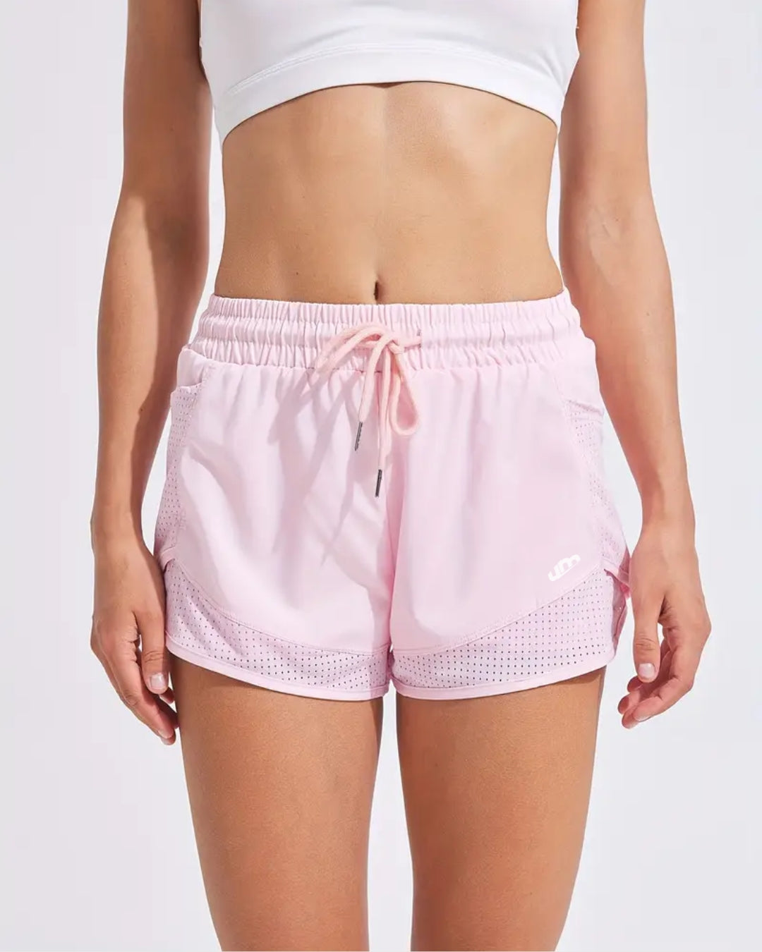 Kit com 2 Shorts femininos dupla face, secagem rápida e transpiráveis ideal para academia e treinos