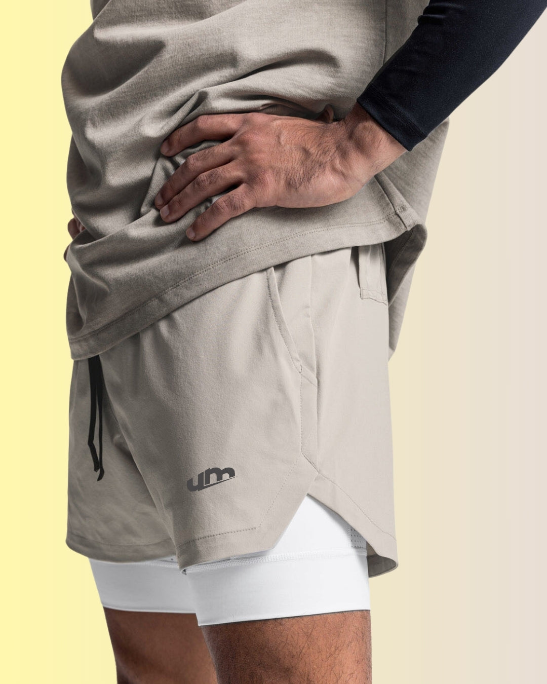 Short masculino 2 em 1 GymMax - Ideal para treinos, academia, levantamento e corridas