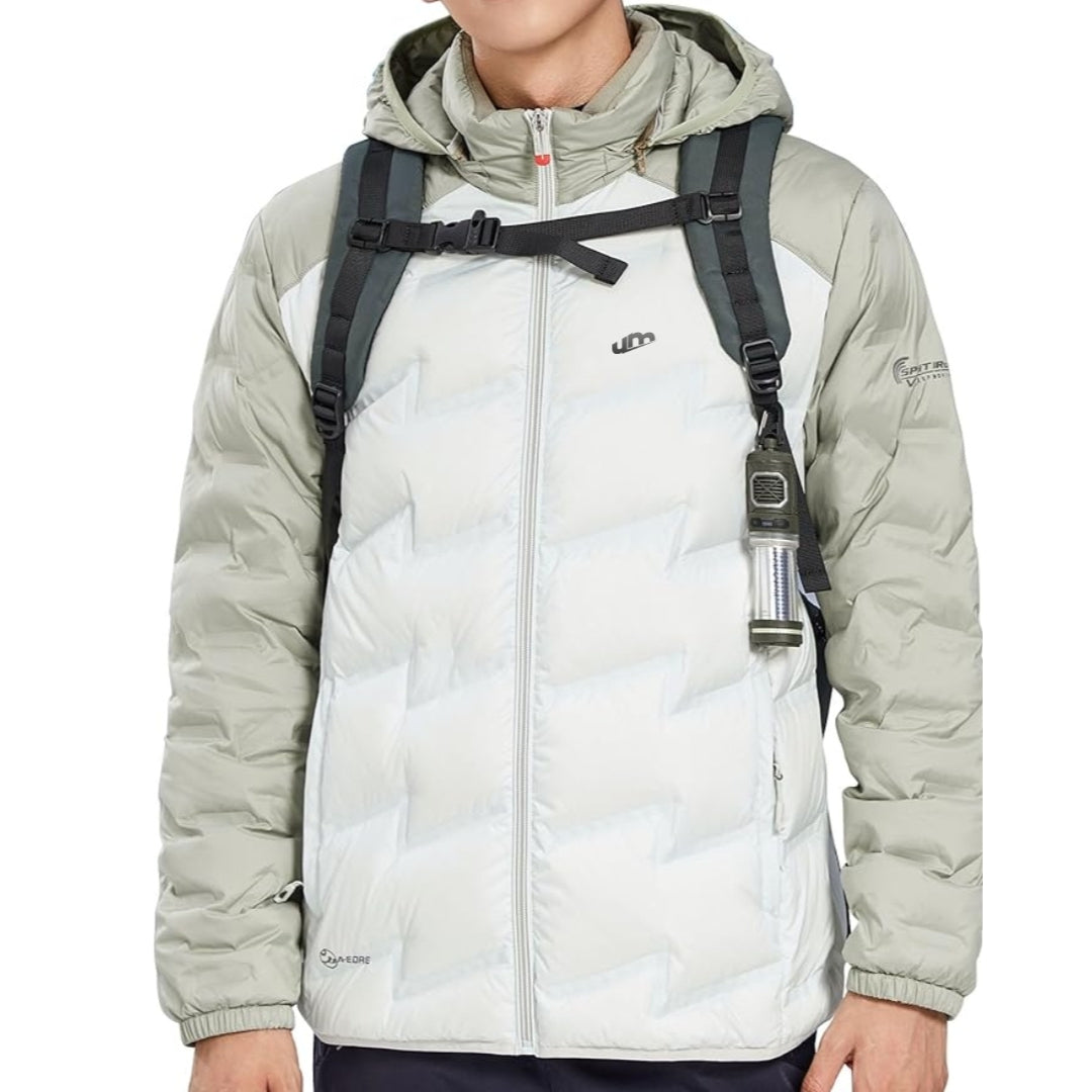 Jaqueta Puffer Masculina Revaya - Impermeável, quente, capuz removível