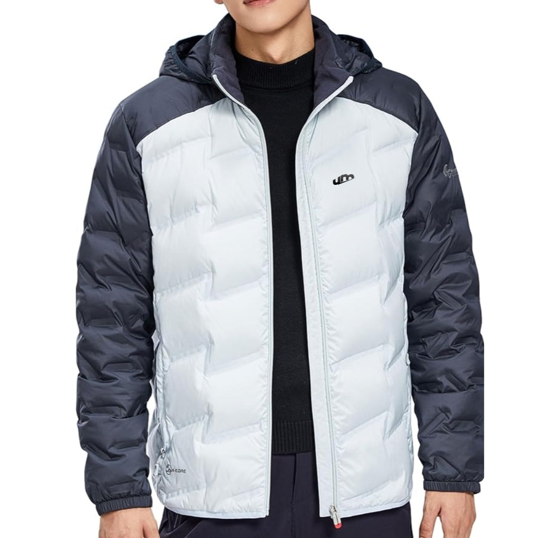 Jaqueta Puffer Masculina Revaya - Impermeável, quente, capuz removível