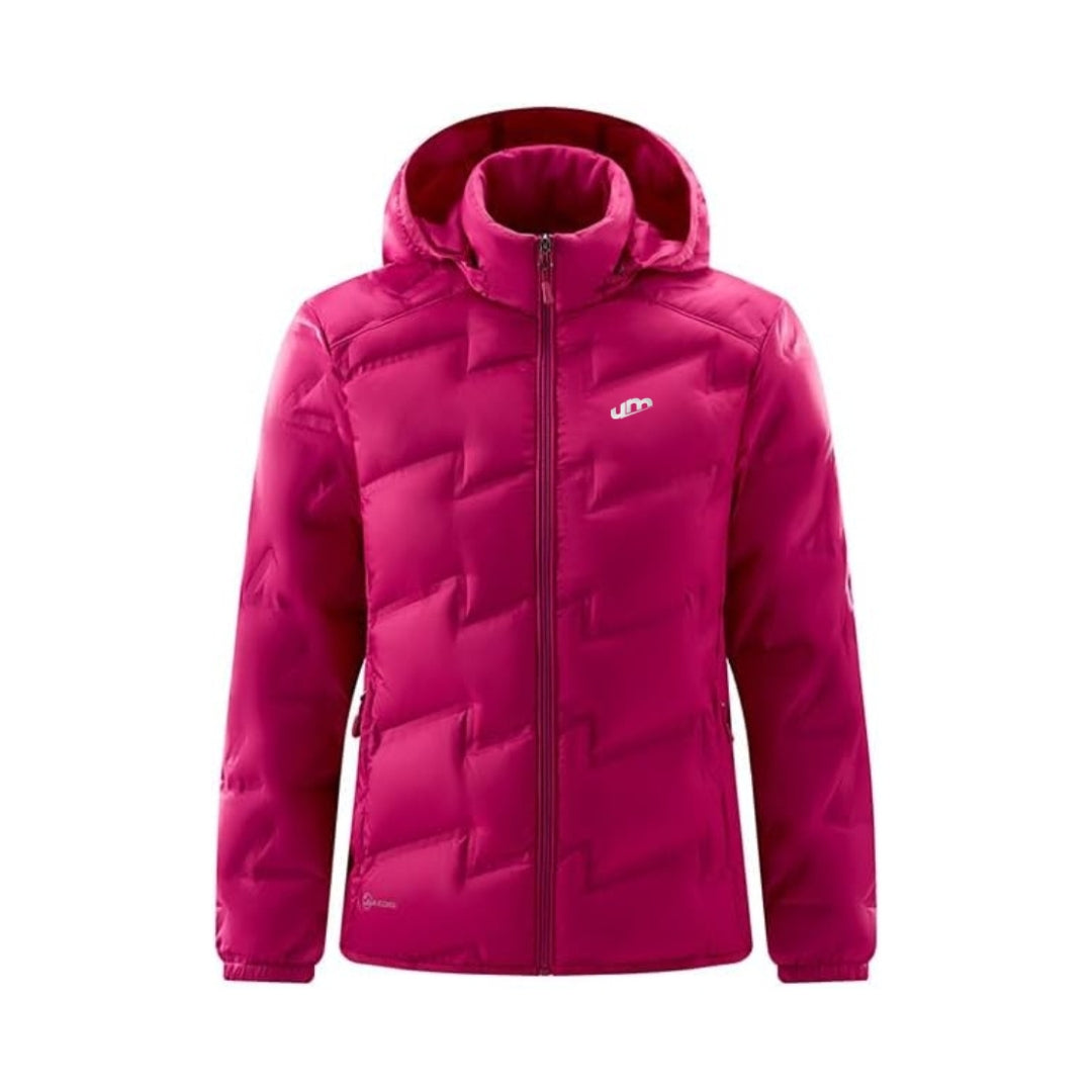 Jaqueta Puffer Feminina Revaya - Impermeável, quente, capuz removível