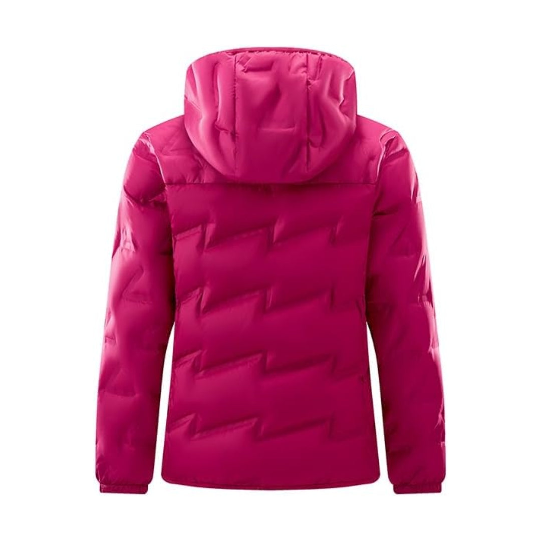 Jaqueta Puffer Feminina Revaya - Impermeável, quente, capuz removível