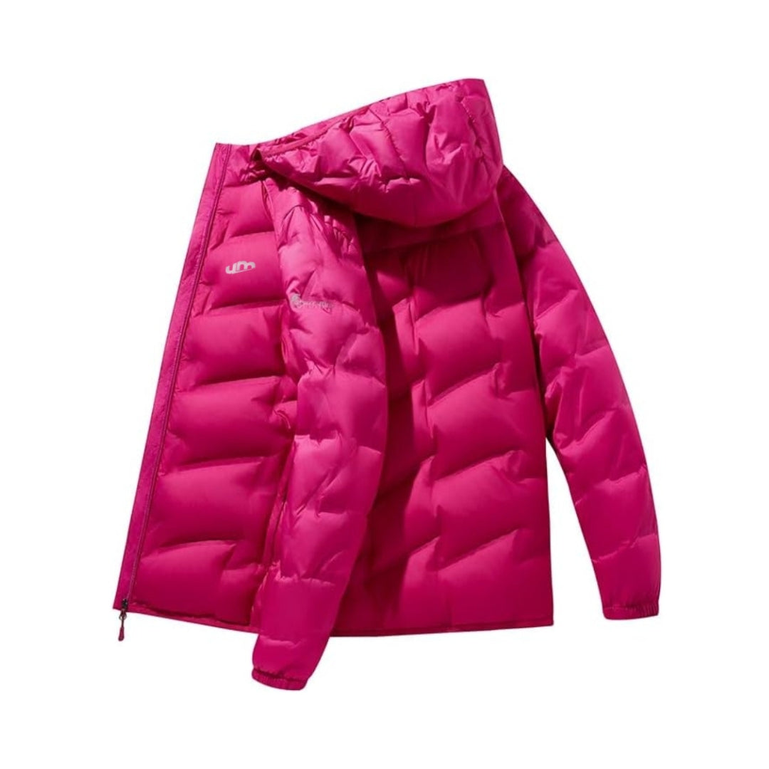 Jaqueta Puffer Feminina Revaya - Impermeável, quente, capuz removível