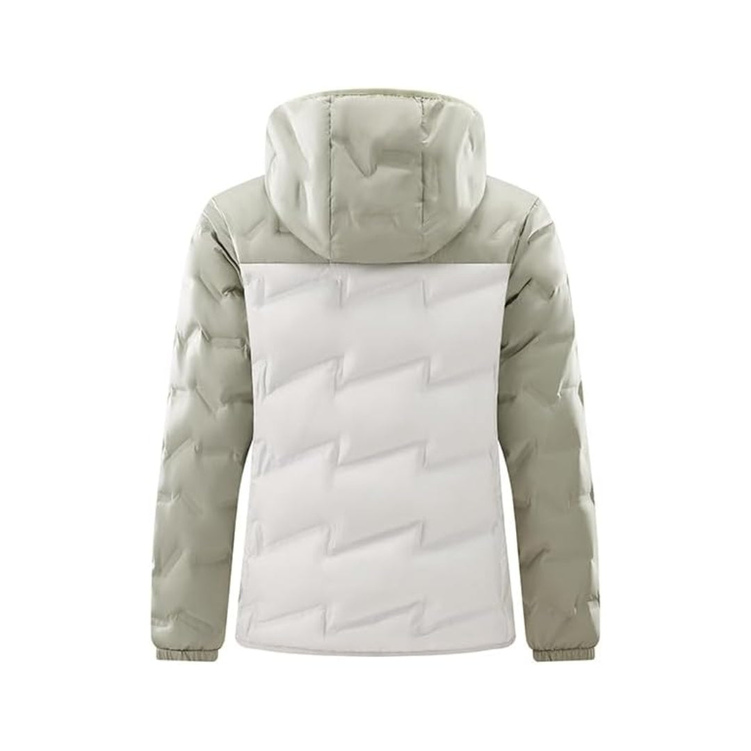 Jaqueta Puffer Feminina Revaya - Impermeável, quente, capuz removível