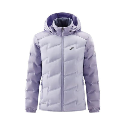 Jaqueta Puffer Feminina Revaya - Impermeável, quente, capuz removível