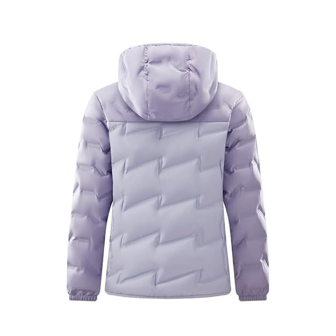 Jaqueta Puffer Feminina Revaya - Impermeável, quente, capuz removível