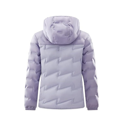 Jaqueta Puffer Feminina Revaya - Impermeável, quente, capuz removível