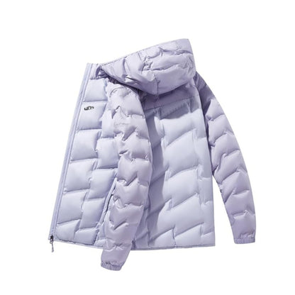 Jaqueta Puffer Feminina Revaya - Impermeável, quente, capuz removível