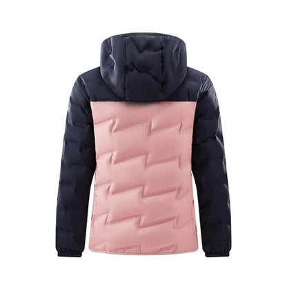 Jaqueta Puffer Feminina Revaya - Impermeável, quente, capuz removível