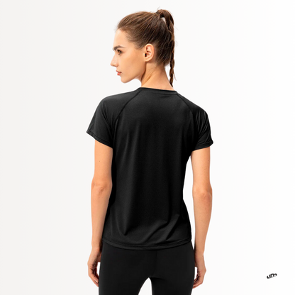 FlexGlow Camiseta feminina ultra-leve e respirável para exercícios, academia e esportes