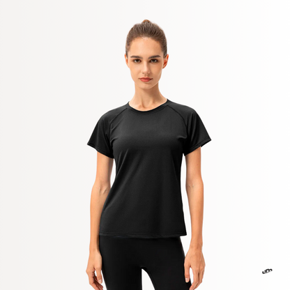 FlexGlow Camiseta feminina ultra-leve e respirável para exercícios, academia e esportes