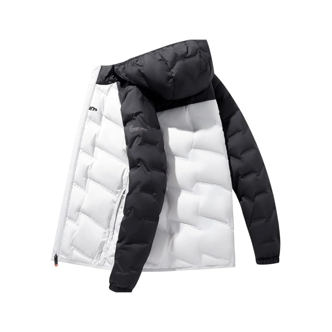 Jaqueta Puffer Masculina Revaya - Impermeável, quente, capuz removível