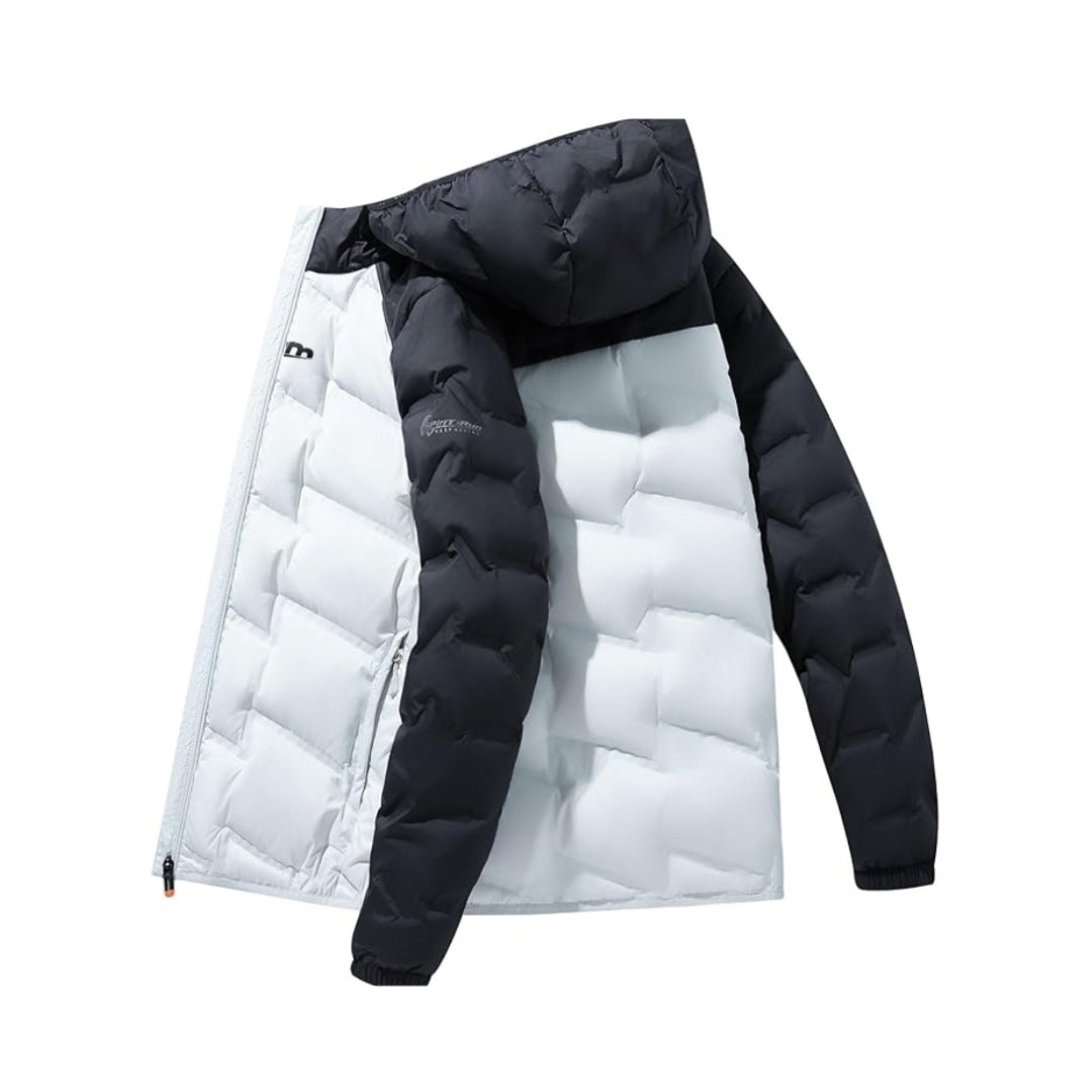 Jaqueta Puffer Masculina Revaya - Impermeável, quente, capuz removível