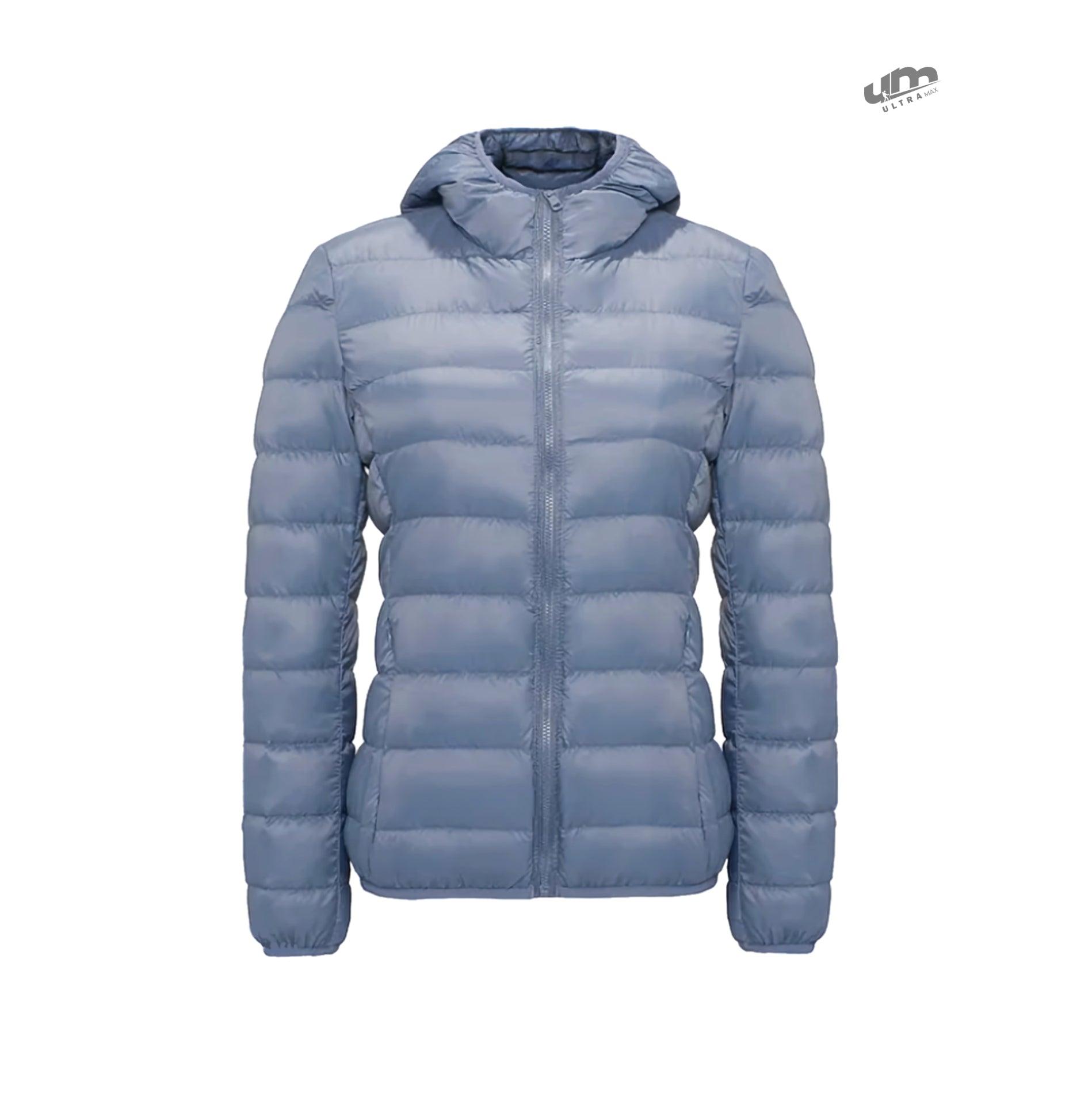 Jaqueta Puffer dobrável feminina Essentials com capuz - Ultra Max