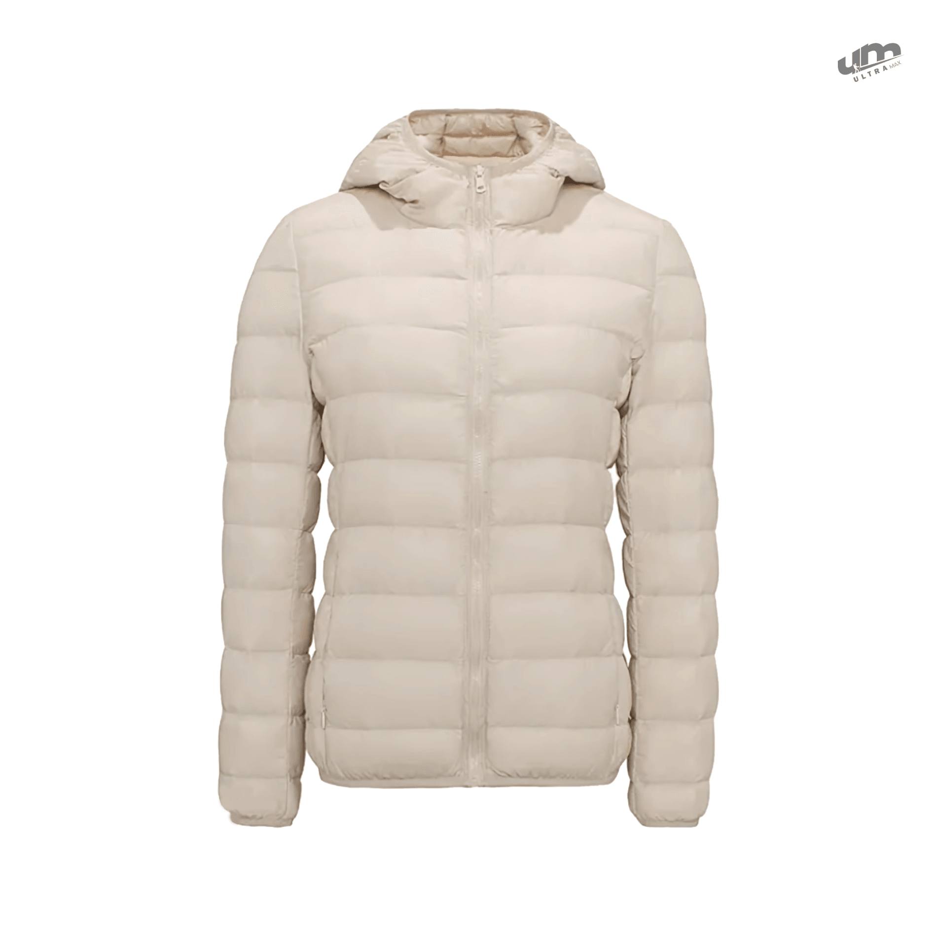 Jaqueta Puffer dobrável feminina Essentials com capuz - Ultra Max