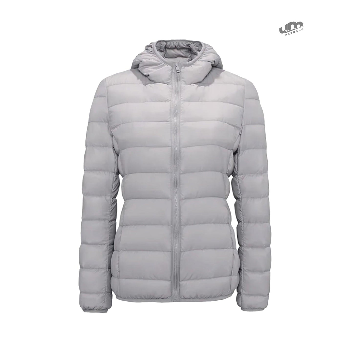 Jaqueta Puffer dobrável feminina Essentials com capuz - Ultra Max