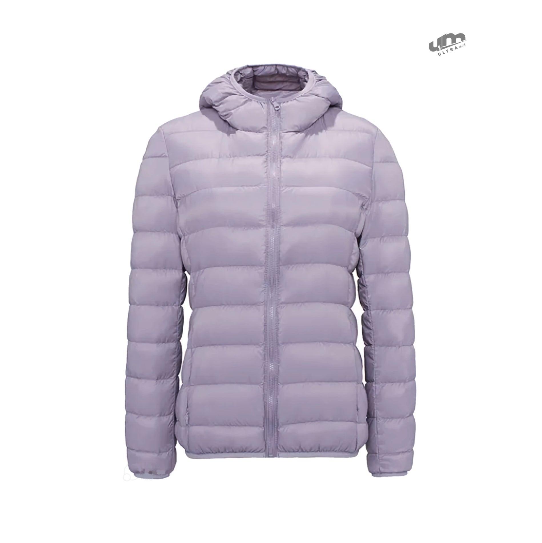 Jaqueta Puffer dobrável feminina Essentials com capuz - Ultra Max