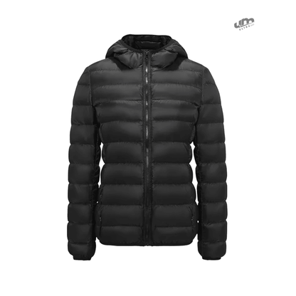 Jaqueta Puffer dobrável feminina Essentials com capuz - Ultra Max