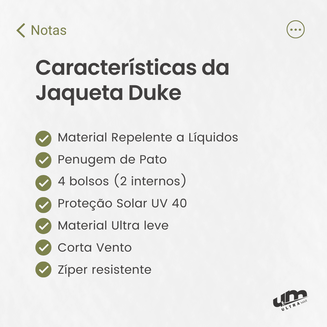 Jaqueta Duke Max Impermeável Masculina - Ultra Max